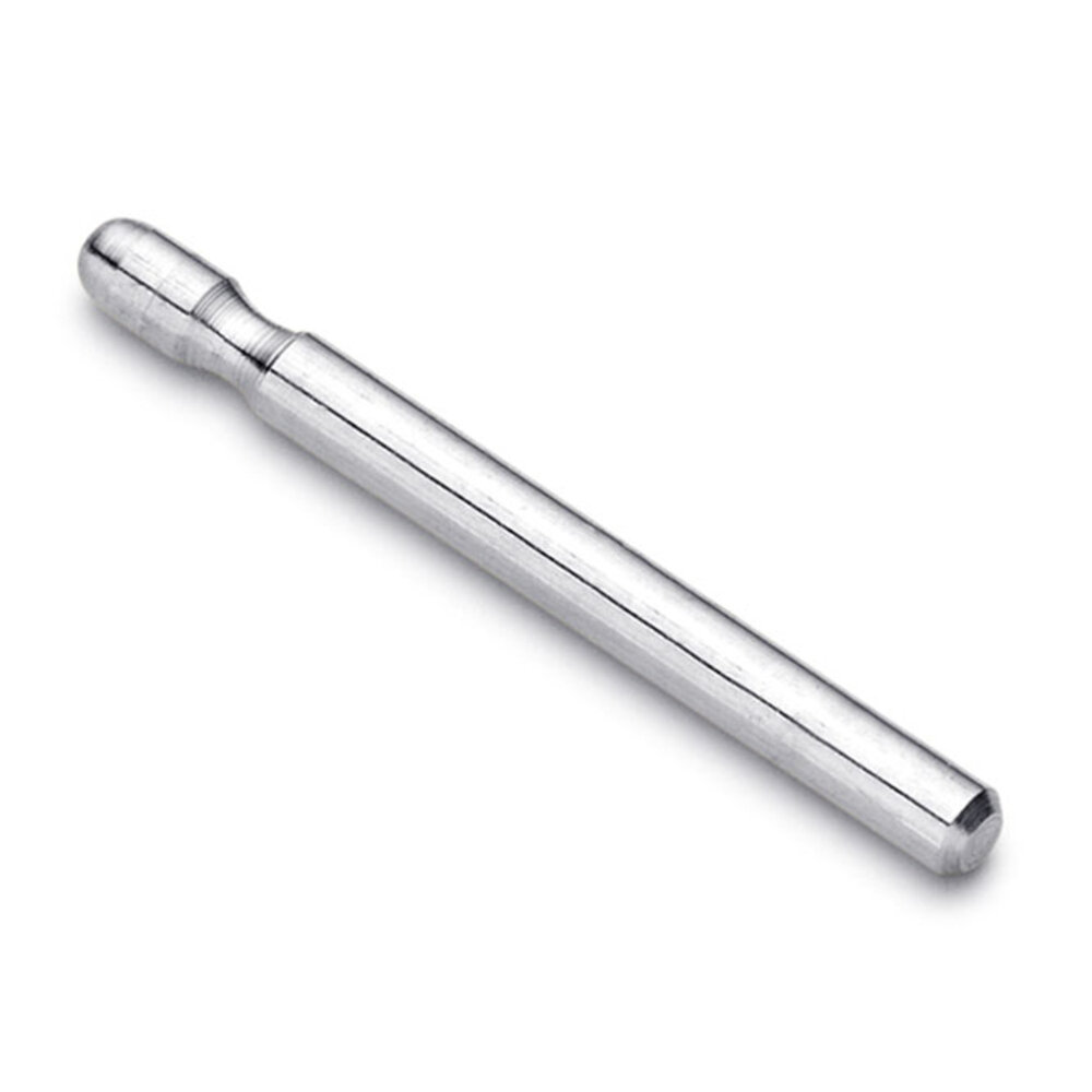 Ear pin with 1 notch, rounded end, 585/- white gold 