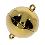 Magnet-kulalås, blank 925/- förgyllt