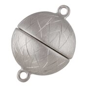 Magnet-kulalås, matt med icemönster 925/-