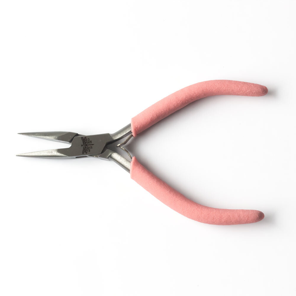 Pink Lady chain nose pliers with spring 