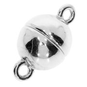 Magnet-kulalås, blank 925/-, 8,25 mm 