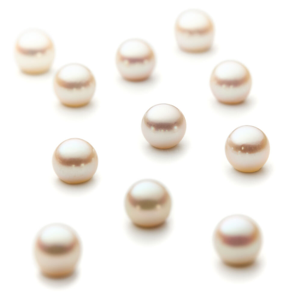 White saltwater pearls, cultured 3/4 