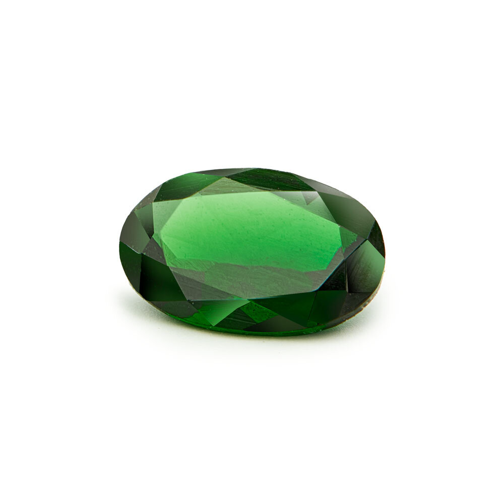 Grøn turmalin, oval facet, 6,00 x 4,00 mm 