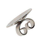 Ear nut with curved plate 750/- white gold