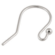Ear hook with bead 925/- 
