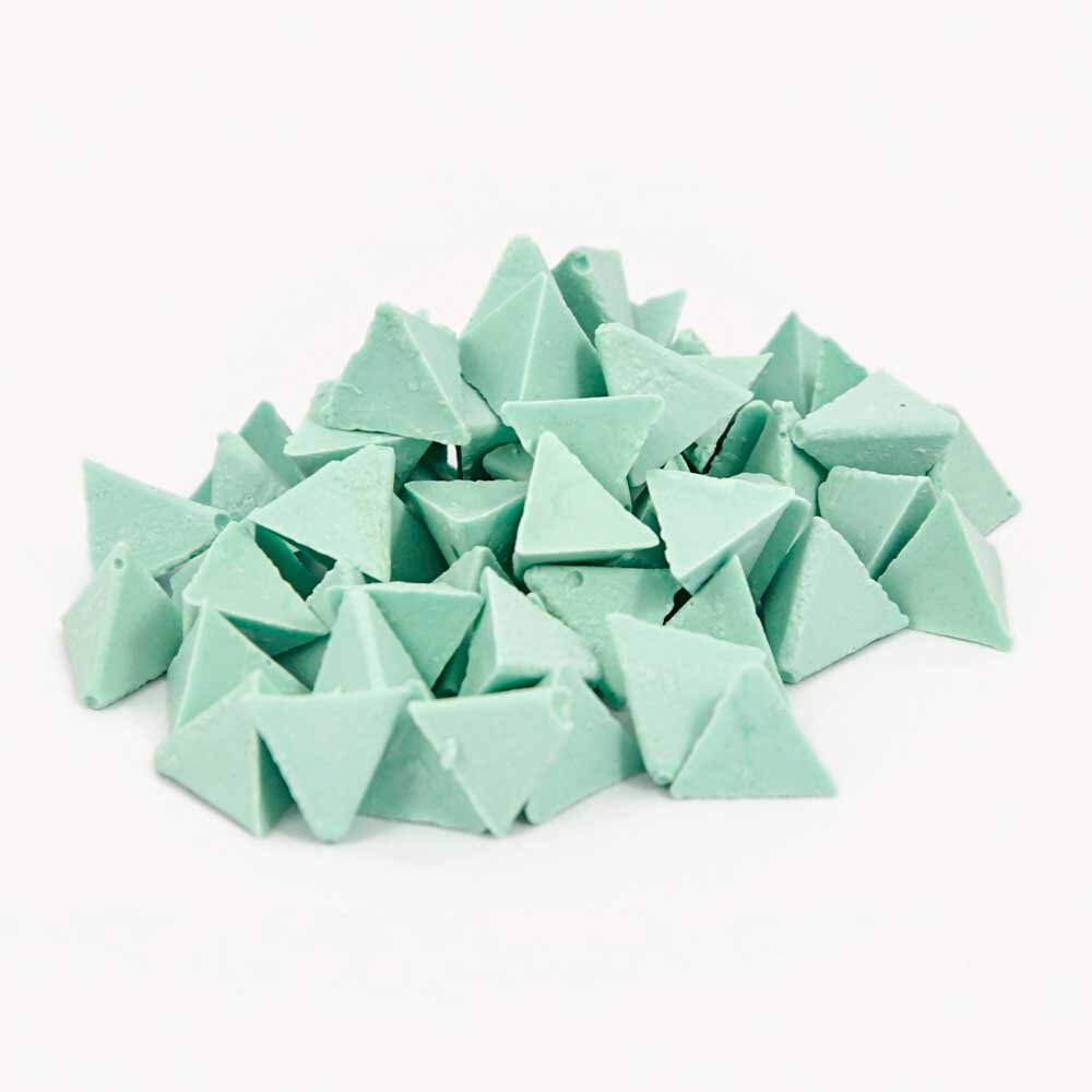 OTEC PM10 mintgrön/x-fin plastbundna slipmedia till våt slipning, pyramid, 10 mm  