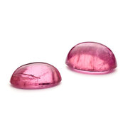Turmalin, pink, oval cabochon, 12,00 x 9,00 mm