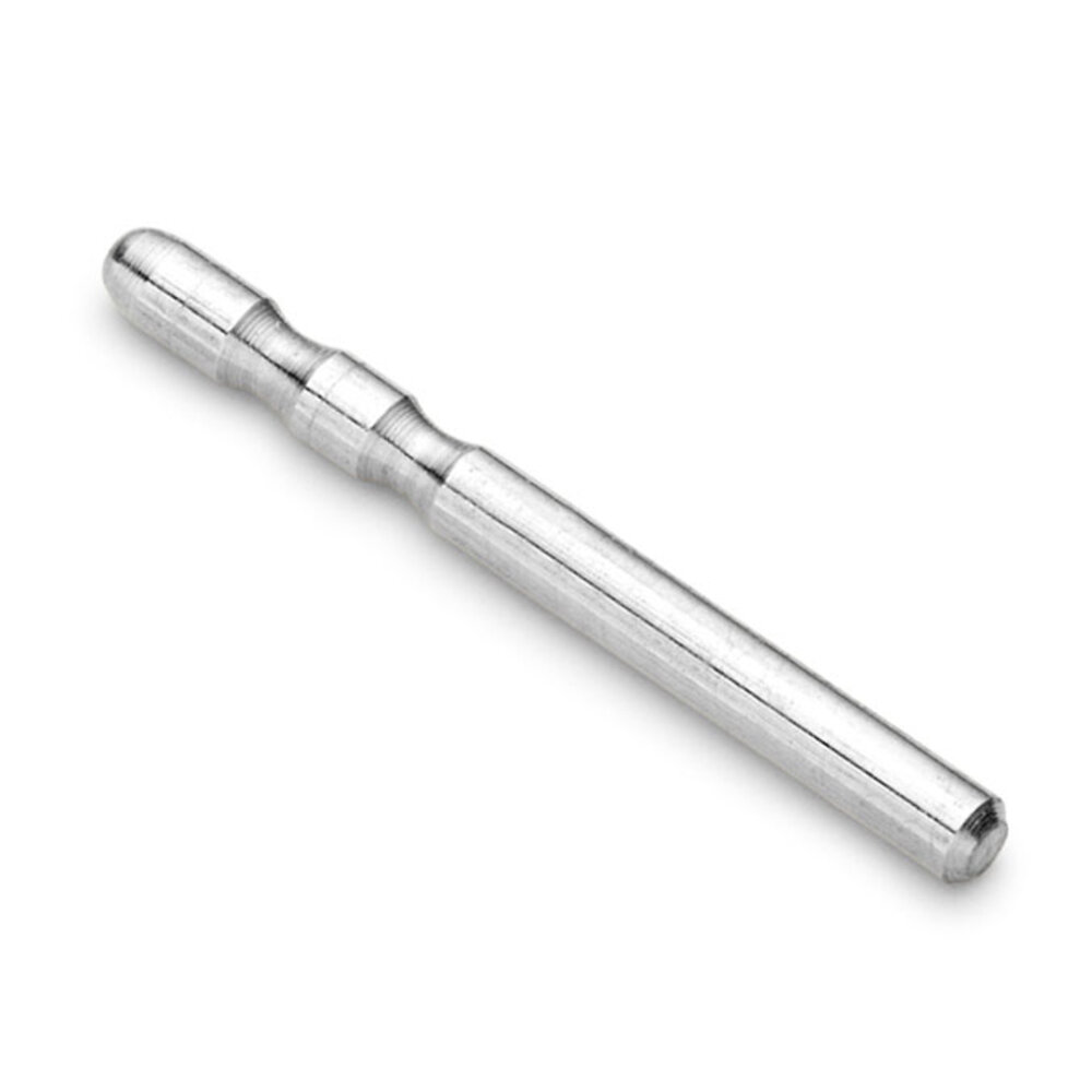 Ear pin with 2 notches, rounded end, 925/- 