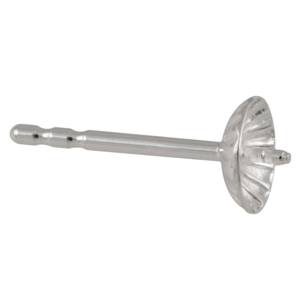 Ear pin with grooved cup 925/- 