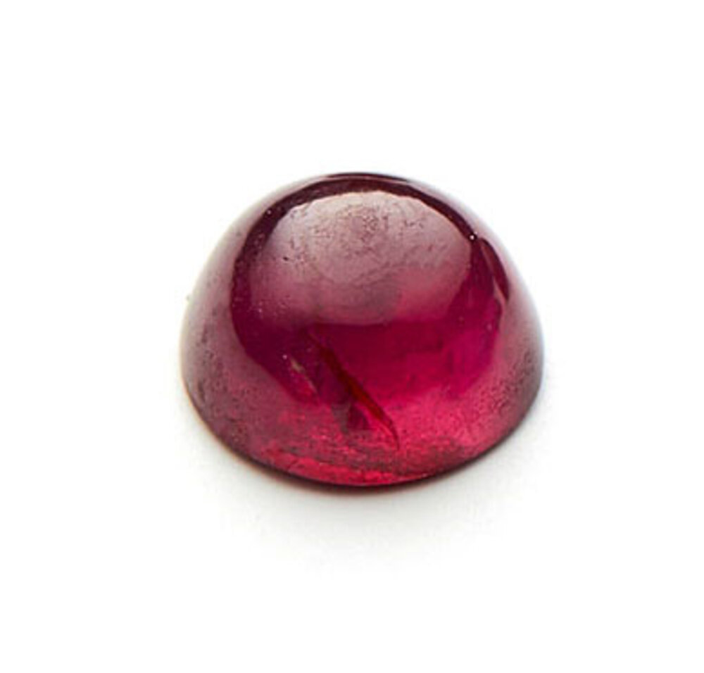 Ruby, round cabochon, 4.20 mm 