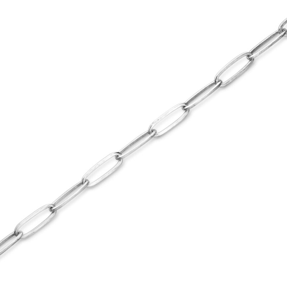 Silverkedja, rektangulär jämn 925/- 
