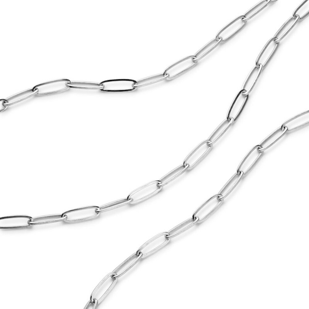 Silverkedja, rektangulär jämn 925/- 