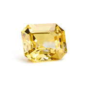 Yellow sapphire, octagon, 7.50 x 6.60 mm